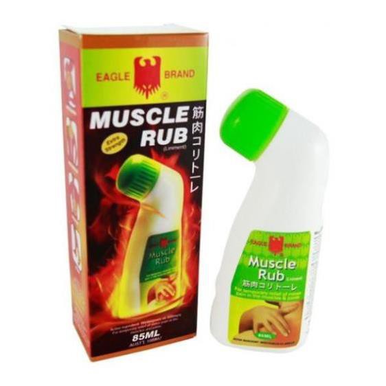 Dầu Nóng Xoa Bóp Con Ó EAGLE BRAND MUSCLE RUB Singapor Dạng Lăn Chai 85ml