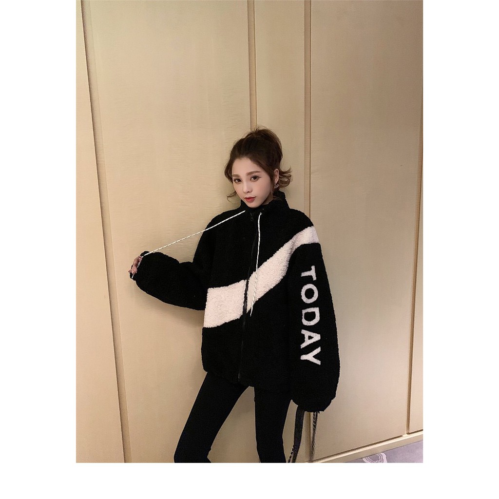 Áo Sweater Nữ Lông Cừu Họa Tiết Cá Tính Form Rộng Guu  AS02