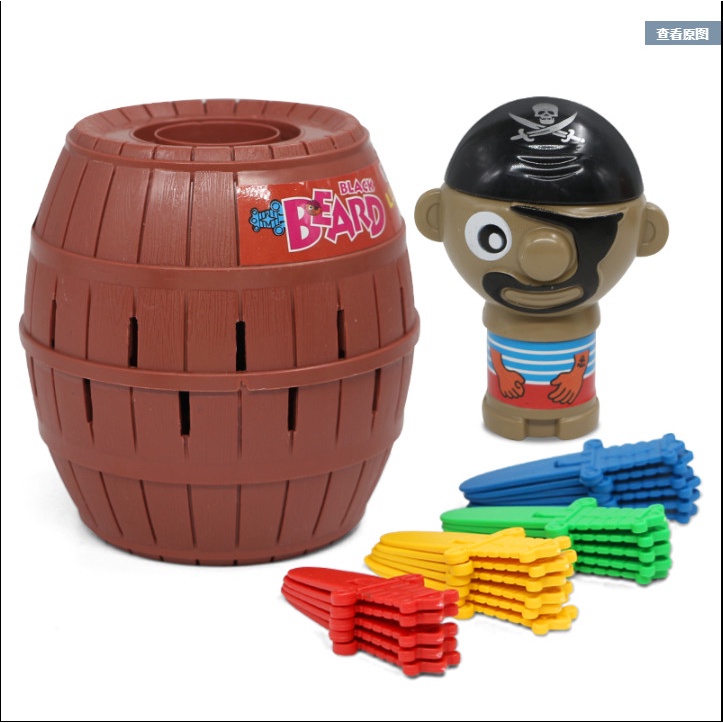 Đồ Chơi Hải Tặc - Trò Chơi Team Đâm Thùng Phi Size 18Cm bật lò xo thông minh cho bé