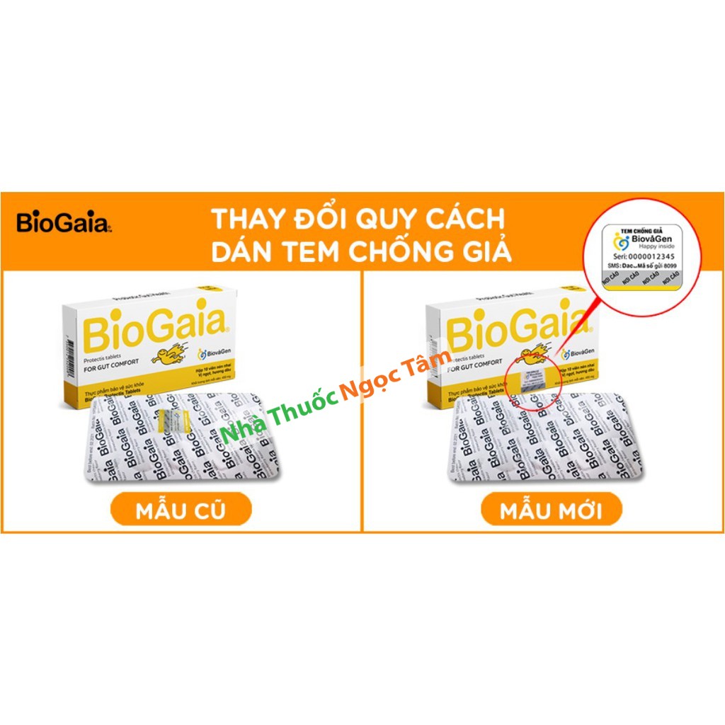 Viên Nhai Biogaia - men vi sinh giúp tăng cường hấp thu và miễn dịch, hết táo bón