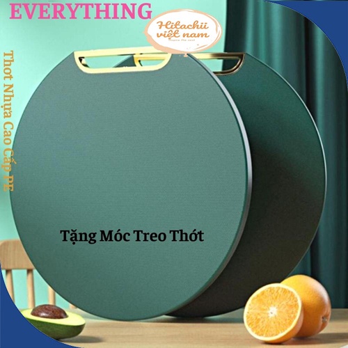 Thớt Nhựa PE đa năng chống nấm mốc kháng khuẩn, Thớt tròn đường kính 33cm-Vệ Sinh Dễ Dàng