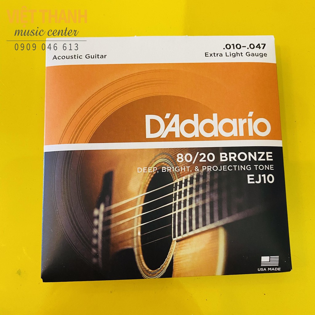 Dây Đàn D'addario EJ10 Dây Sắt Cỡ Nhỏ Dễ Chơi