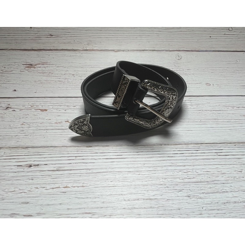 Thắt lưng da pu  cao cấp chrome hearts đầu tròn.