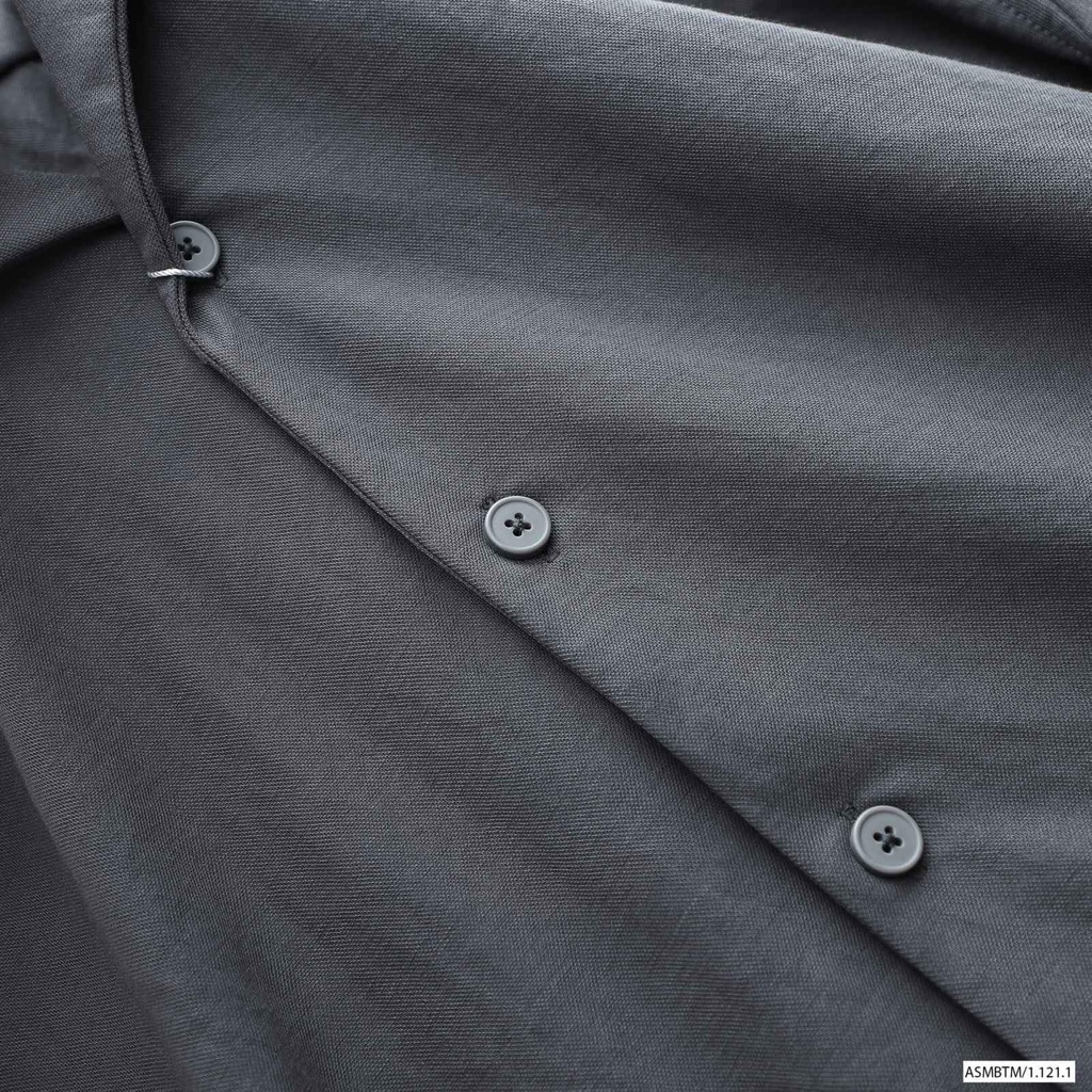 Áo sơ mi nam cổ vest, chất da cá mềm mịn-form rộng thoải mái