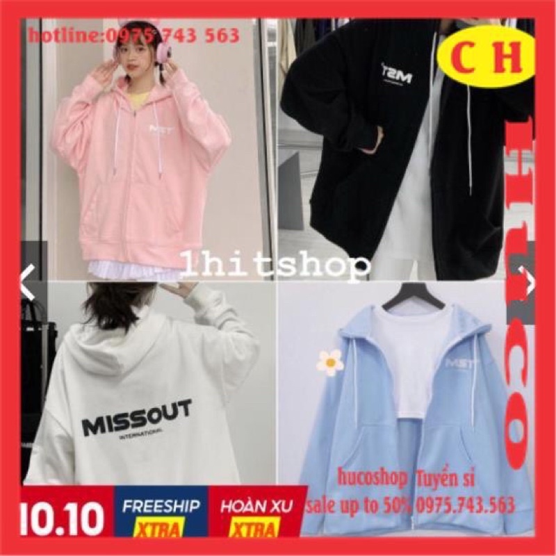 ÁO KHÓAC NỈ HOODIE FORM RỘNG CÁ TÍNH Missuot - ÁO KHÓA nam nữ unisex freesize giá rẻ ulzzang form rộng mặc đôi nhóm
