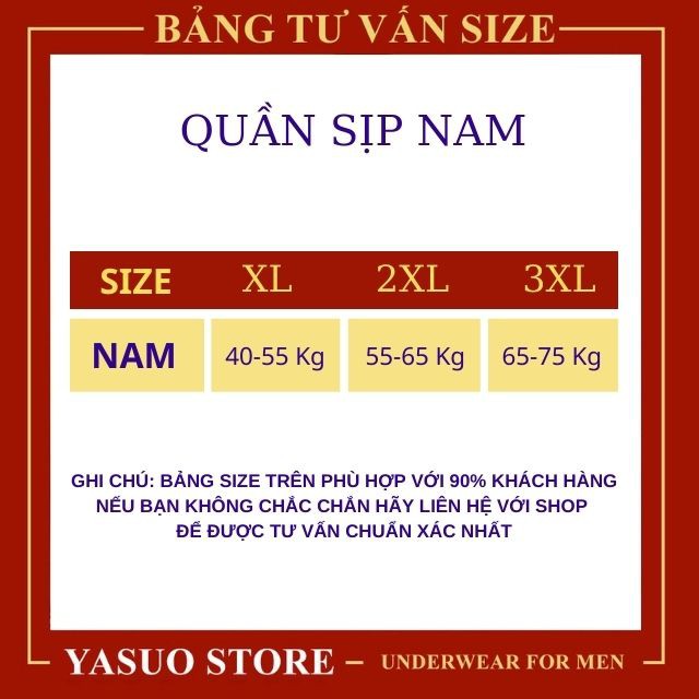 Quần Sịp Tam Giác Nam Dáng Briefs Thun Lạnh Quần Lót Nam Bền Đẹp Thoáng Khí Thun Lạnh Co Dãn 4 Chiều Cao Cấp | Yasuo