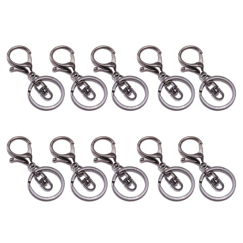 Sa Set 10 Móc Càng Cua + Vòng Dây Xích Kẹp Càng Cua Làm Trang Sức