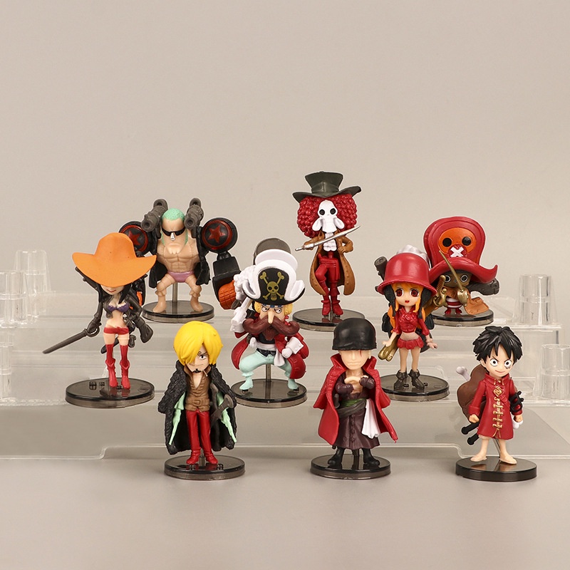 Combo Bộ 9 Mô Hình One Piece - Team Luffy đủ 09 nhân vật (có hộp)