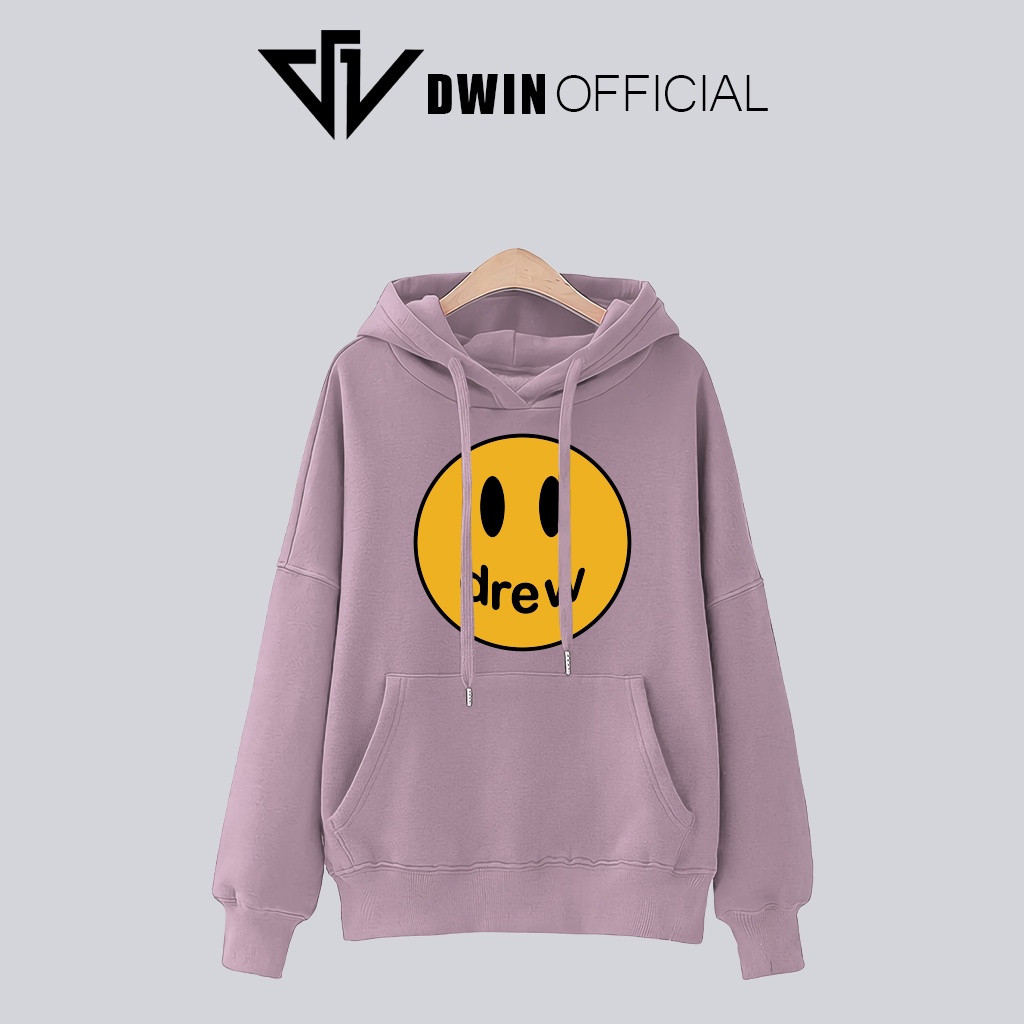 Áo hoodie DREW nỉ unisex DWIN basic nam nữ form rộng oversize local brand SP00058