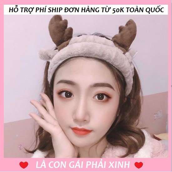 Băng đô Tuần Lộc Hagu nhiều màu dễ thương phong cách Ulzzang Cực hot