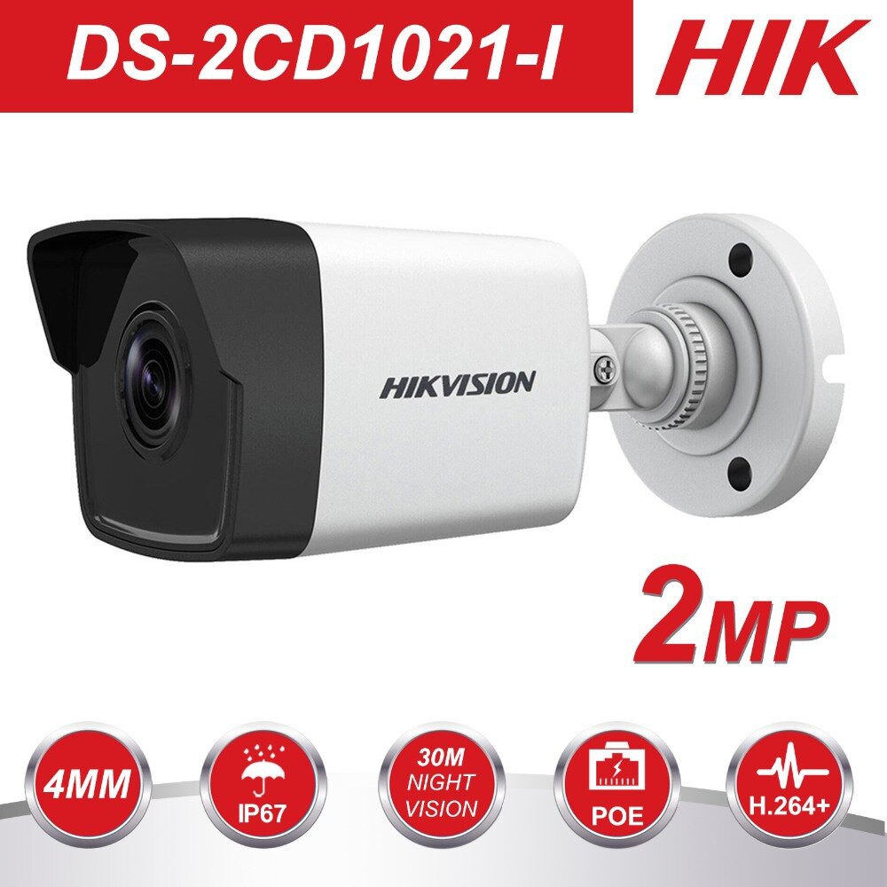 Camera IP thân trụ ngoài trời 2MP Hikvision DS-2CD1021-I Hàng chính hãng