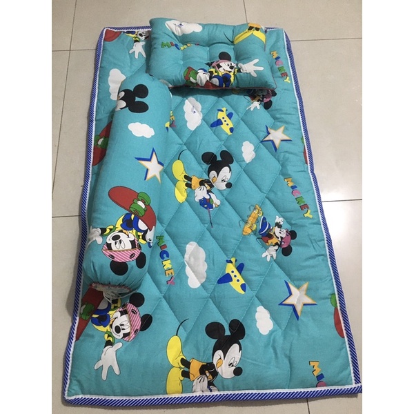 Bộ nệm gối ĐỦ MẪU 3món đi học CTV-GIÁ SỈ XƯỞNG (cotton THẮNG Lợi )KÈM TÚI ĐỰNÂ | BigBuy360 - bigbuy360.vn