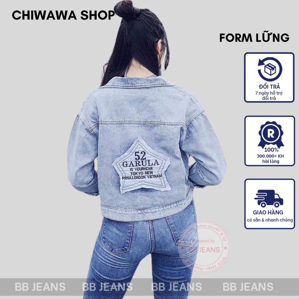 Áo khoác jean nữ form lững dưới 58Kg hàng ViP BBJeans Garula-Vogue-Warrior-Espasr