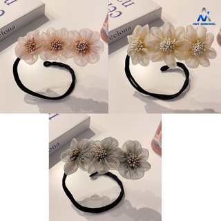 Dây Búi Tóc Hình Hoa Nhiều Màu Dễ Thương