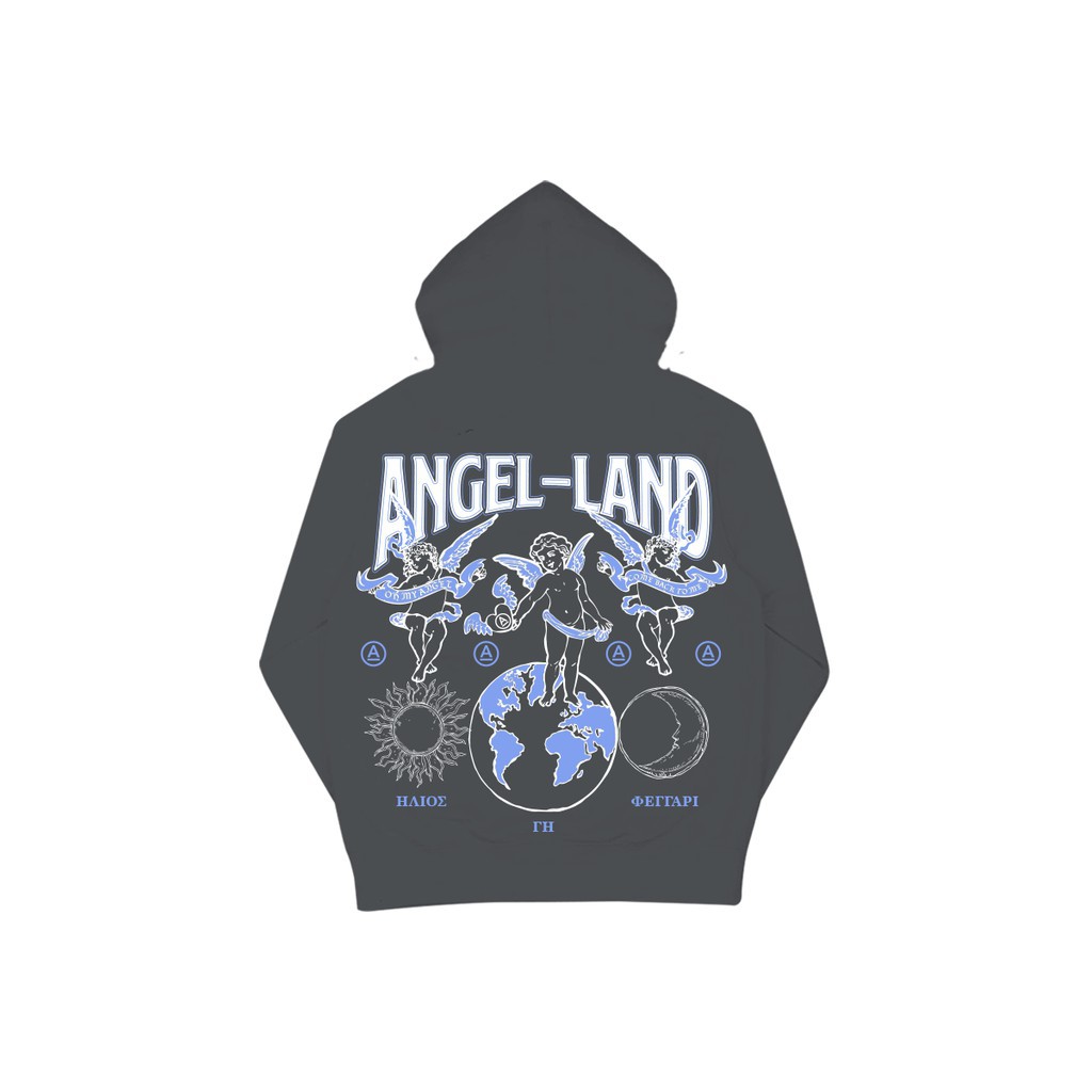 sweater hoodie Áo Angel-Land Chính hãng Earth Sun & Moon- Grey