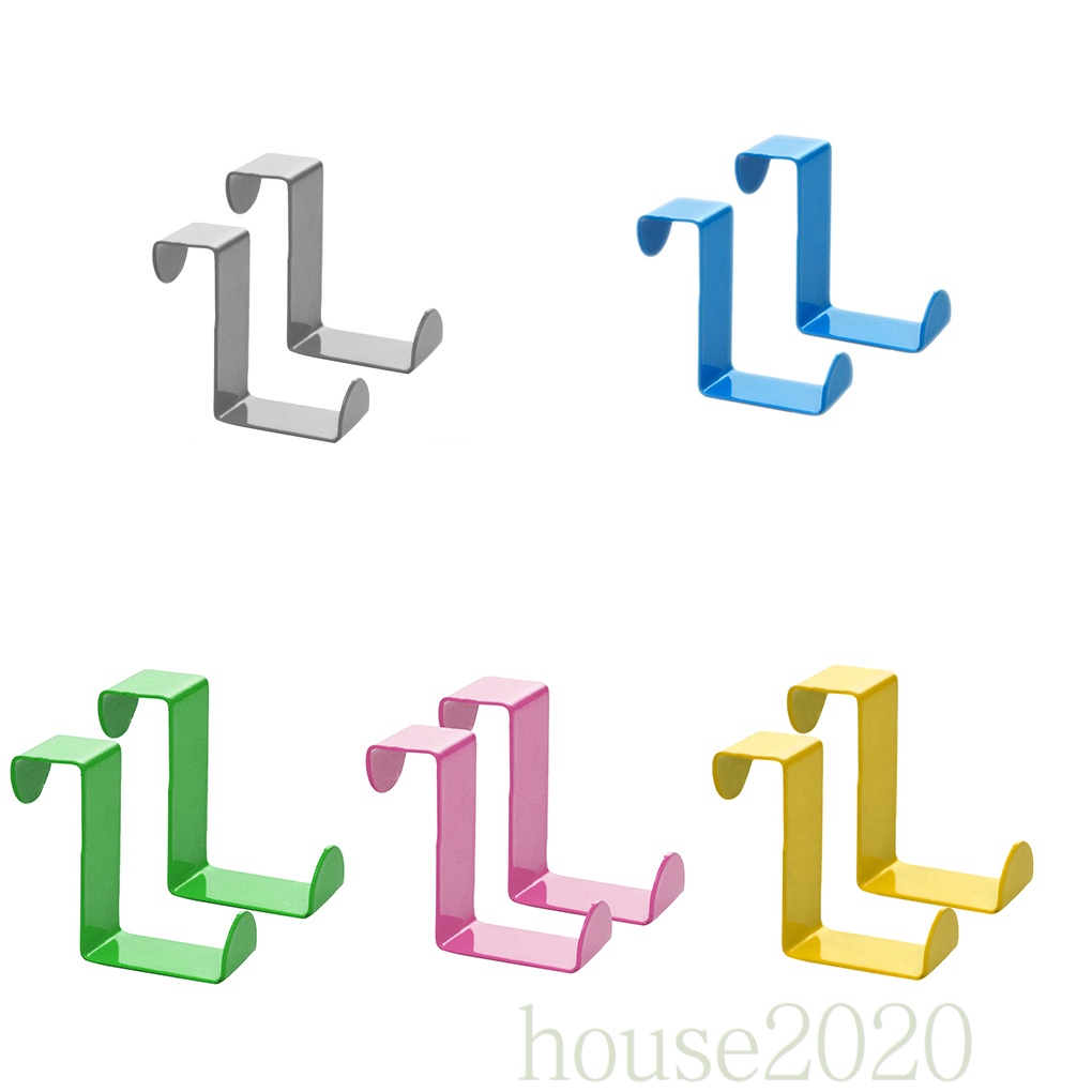 Set 2 móc treo đồ gắn cửa bằng thép không gỉ tiện dụng cho nhà bếp/ văn phòng 2020