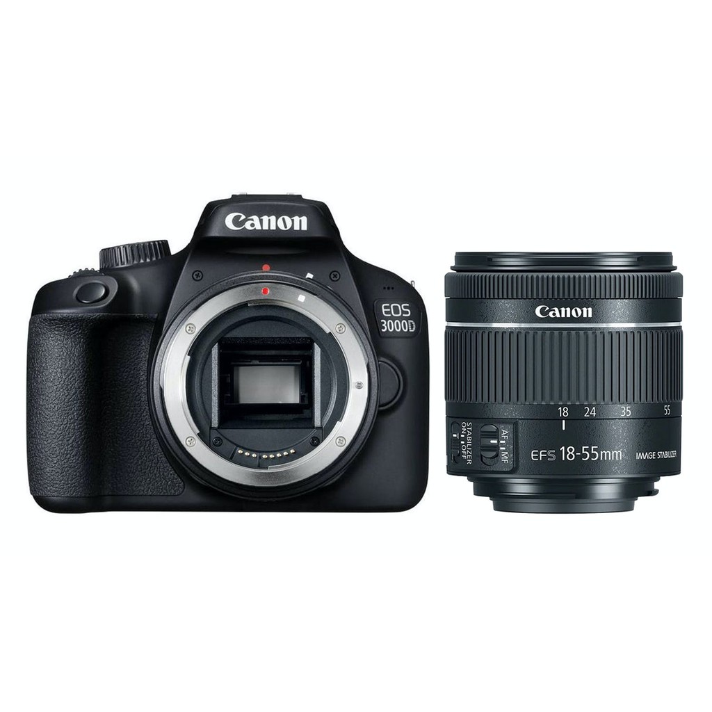 Máy Ảnh Canon EOS 3000D + Lens EF-S 18 - 55mm III - Hàng Chính Hãng