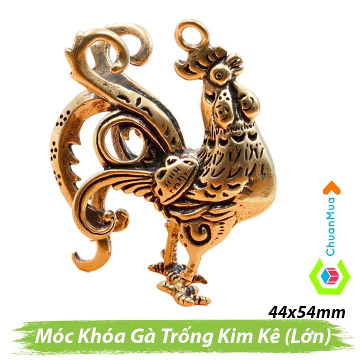 Móc Khóa Con Gà Phong Thủy (Bằng Đồng, Đúc Nguyên Khối, Size Lớn, Móc Chìa Khóa Cao Cấp, Giá Sỉ, Trang Trí Tiểu Cảnh )