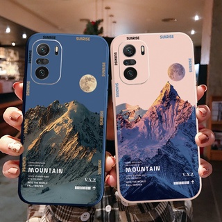 Ốp Điện Thoại Cạnh Vuông In Hình Núi Cho Redmi Note 11 9C 11S Redmi 10C 10A 10 Prime 5G POCO M4 Pro X3 GT F3 C31 M2