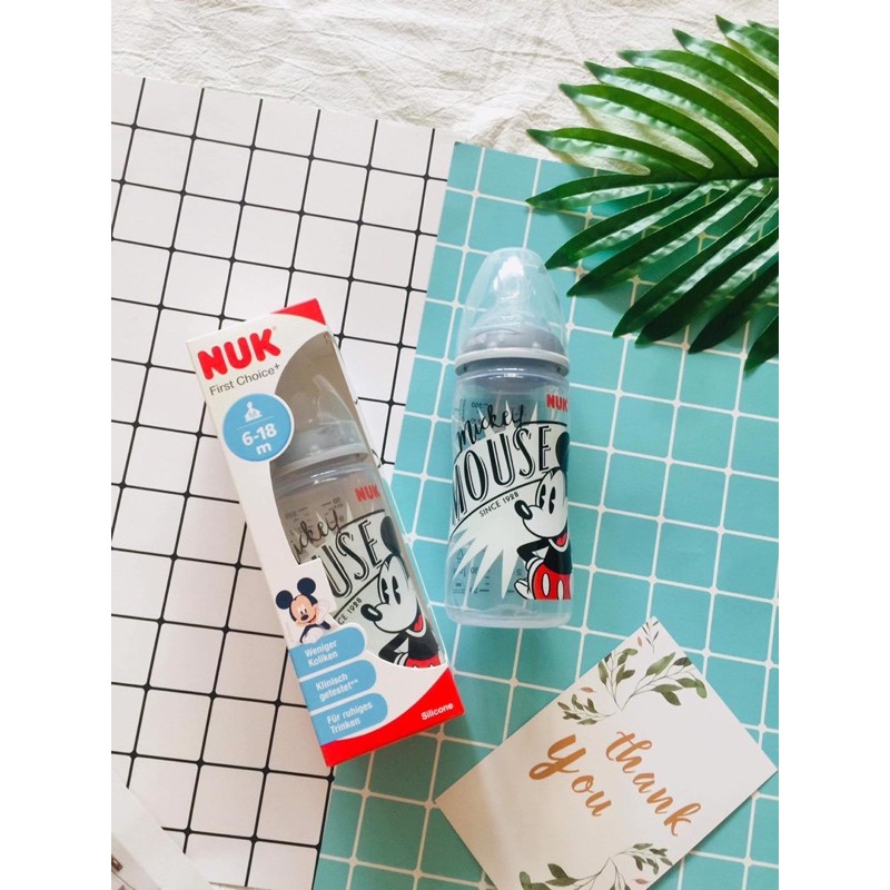 [Hàng nội địa Đức] Bình sữa NUK First Choice cổ rộng 300ml cho bé