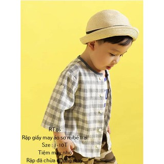 RT46_Rập giấy may áo sơ mi bé trai