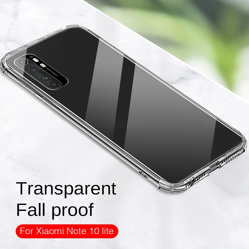 Ốp điện thoại trong suốt thời trang cho Xiaomi Note 10 Lite Mi 10