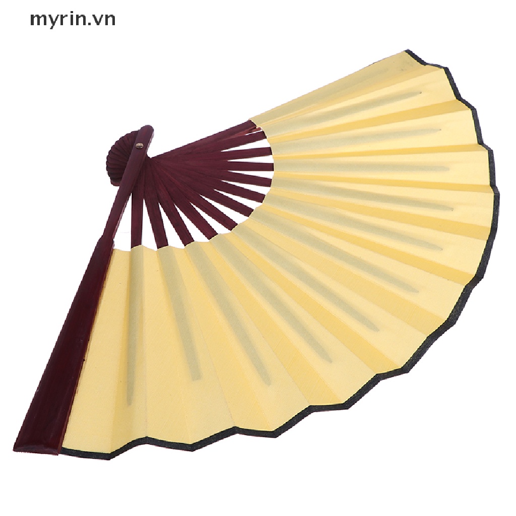 Quạt Xếp Cầm Tay Bằng Vải Lụa Trơn Trang Trí Tiệc Cưới Phong Cách Trung Hoa