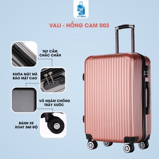Vali du lịch loại vali kéo mini MEVALI màu Hồng Cam Size 20 + 24 inchs - M003 - BH 5 năm