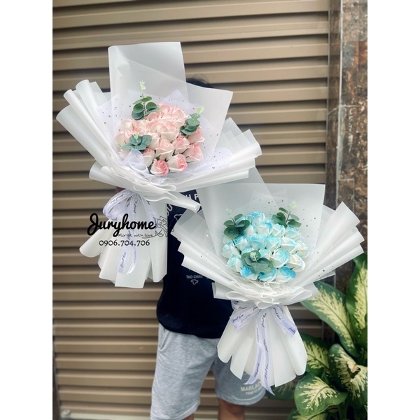 Bó hoa sáp 22b màu loang siêu xinh