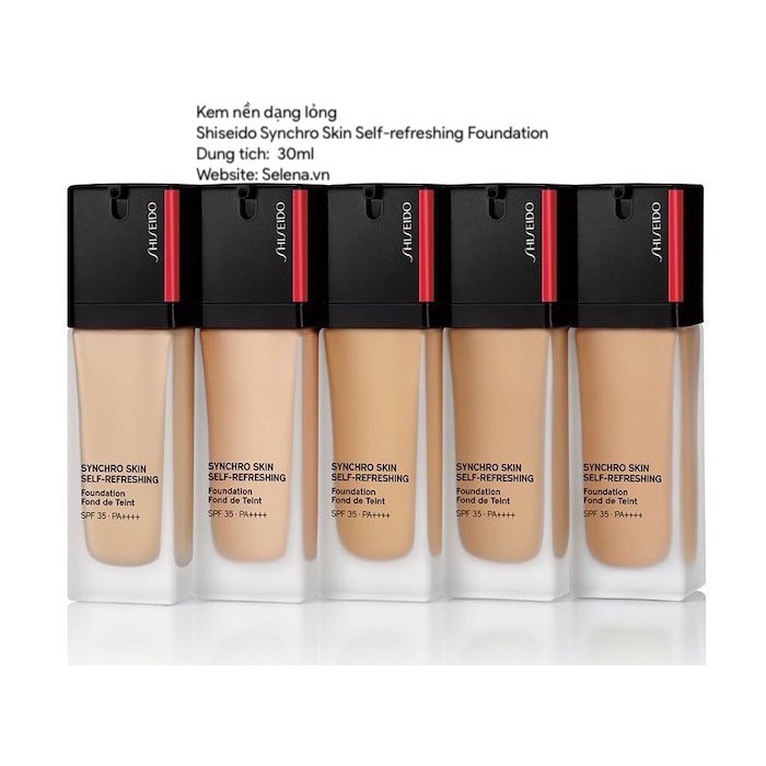 KEM NỀN DƯỠNG ẨM, KIỀM DẦU, BỀN MÀU SHISEIDO SYNCHRO SKIN SELF REFRESHING FOUNDATION 30ML CHÍNH HÃNG - 7389