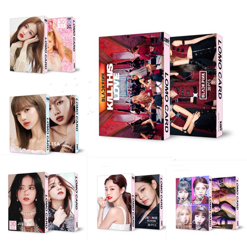 Bộ 30 thẻ ảnh Lomo card Blackpink và từng thành viên Jenie Jisoo Lisa Rose