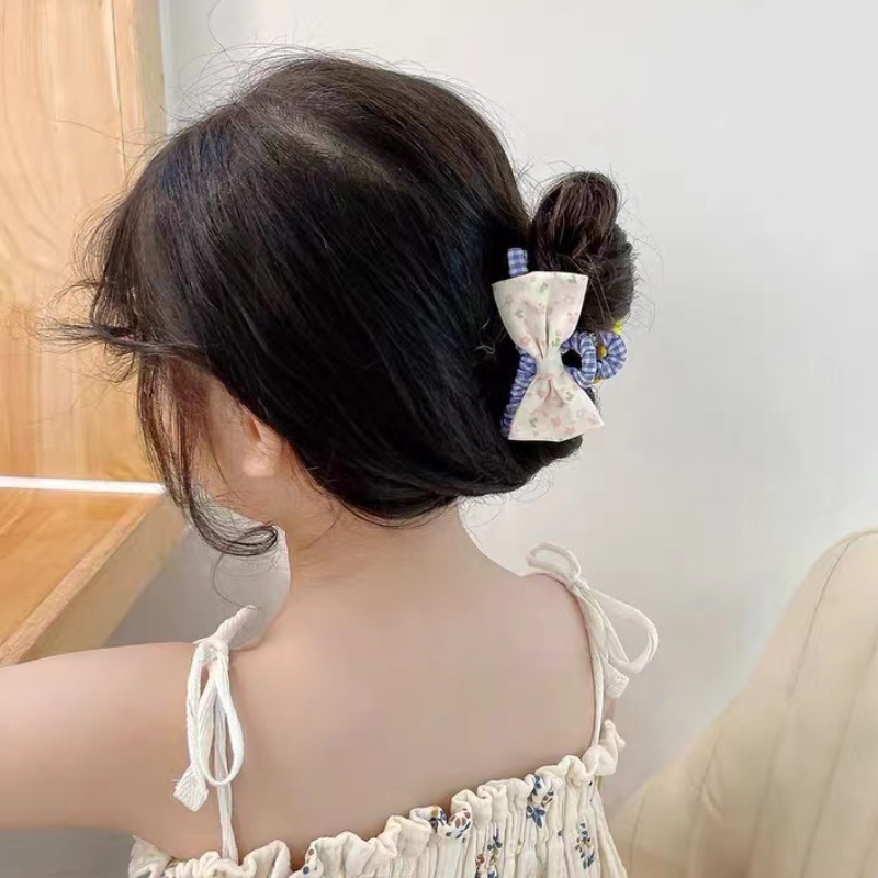 Kẹp Tóc Hình Nơ Hoa Phong Cách Hàn Quốc Dễ Thương Cho Bé Gái