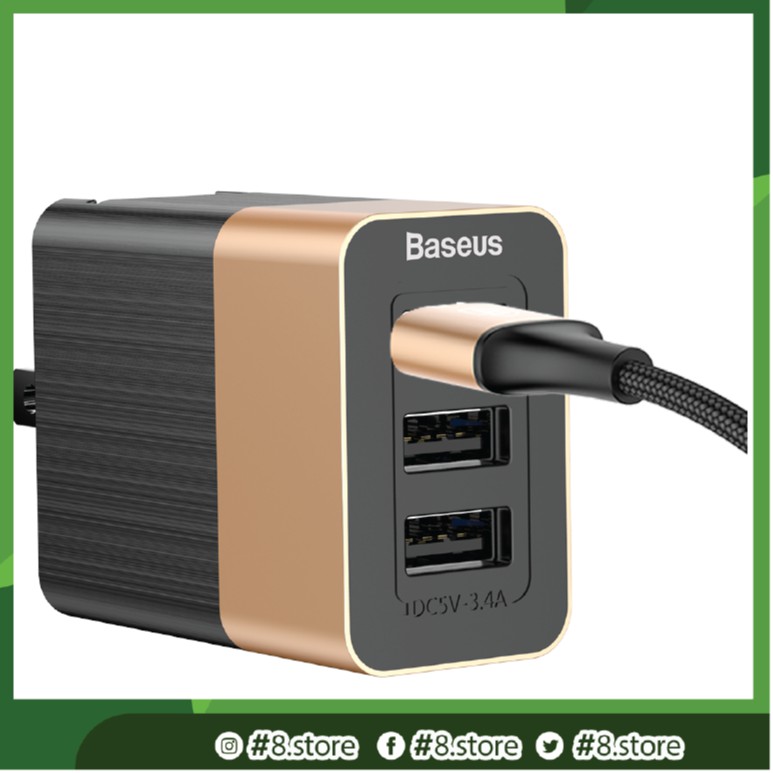 Bộ sạc đa năng Baseus Duke 3USB Smart Fast Charger ( 3.4A, 3 in 1 , Aluminum alloy + PC )