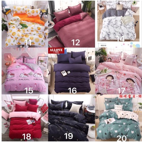 Bộ Chăn Ga Gối Cotton Poly Nhập Mẫu Mẫu 02