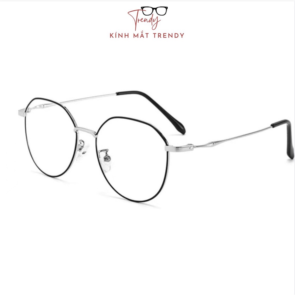 Gọng kính cận nam nữ mắt tròn kim loại TrendyEyewear thanh mảnh trẻ trung phù hợp với nhiều khuôn mặt