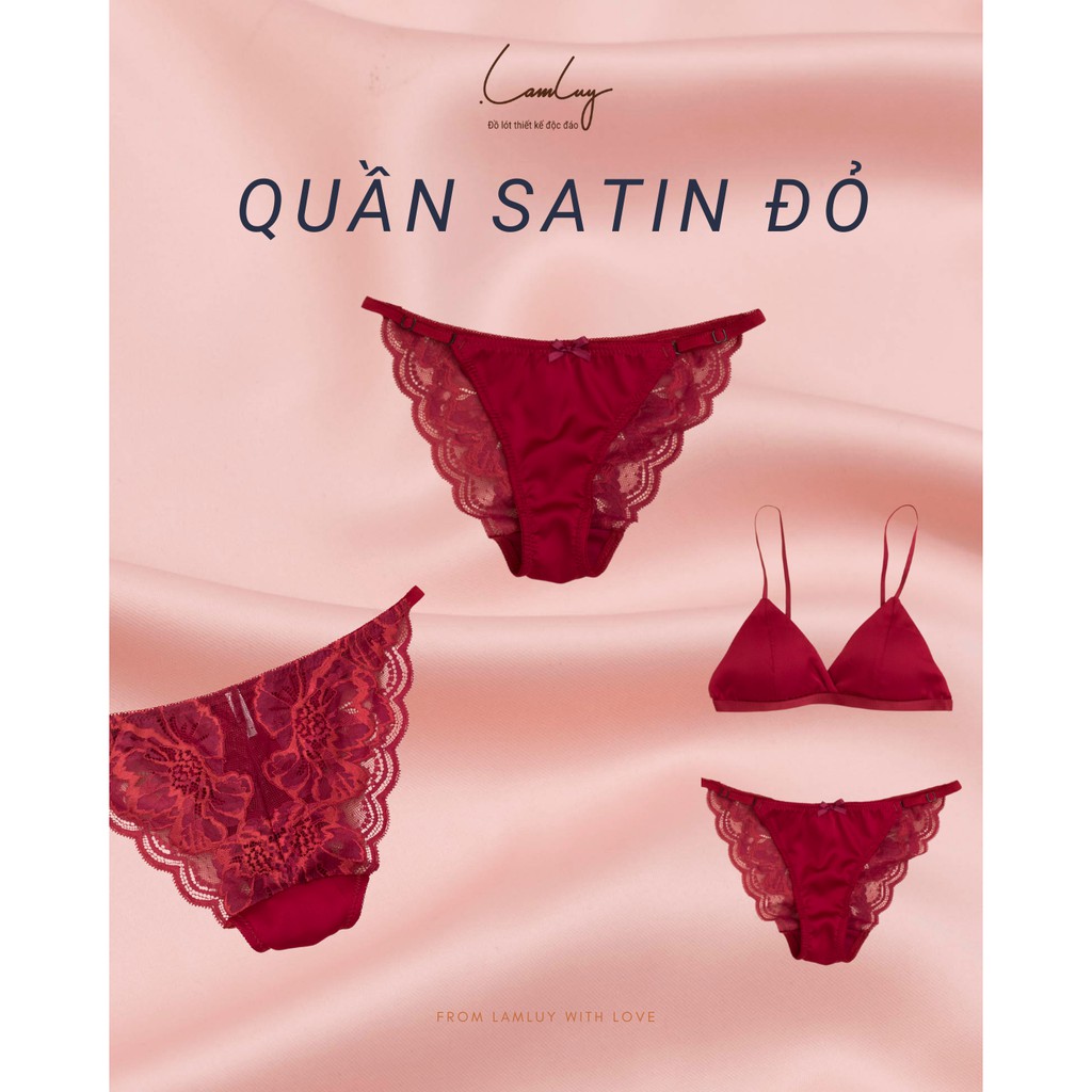 Quần lót dây Lamluy satin lụa mềm mịn (nhiều màu)