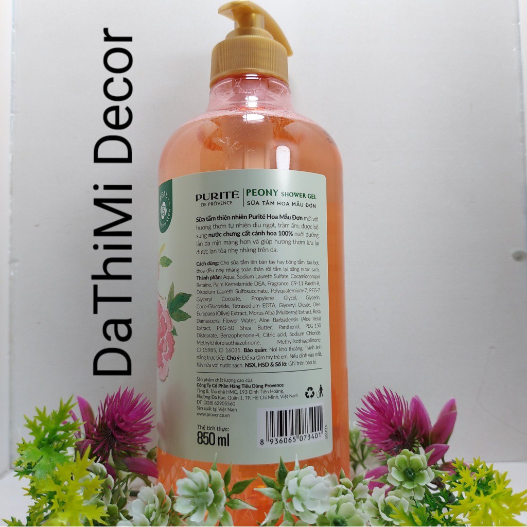 Sữa Tắm Purite Hoa Mẫu Đơn 850ml ( PEONY )