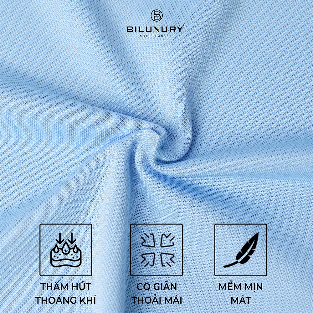 Áo polo nam Biluxury 5APCT014 coolmax siêu mềm mịn form slimfit