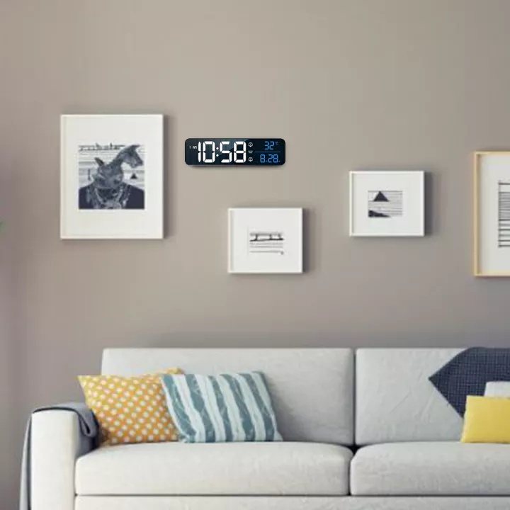 Đồng Hồ Báo Thức Kỹ Thuật Số Có Đèn LED Hiển Thị Nhiệt Độ / Lịch / Đồng Hồ Kỹ Thuật Số Treo Tường Phòng Khách / Phòng Ngủ / Văn