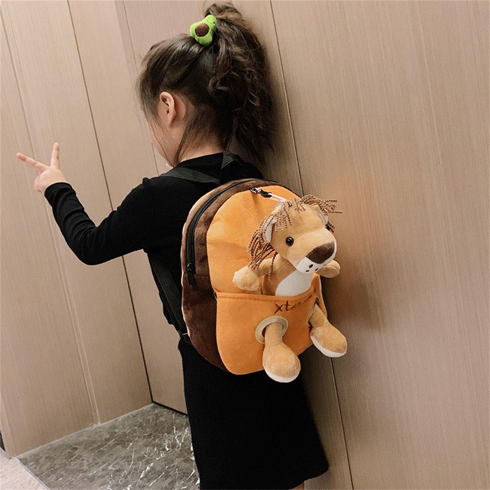 LILYES Ba Lô Hình Chú Hổ Hoạt Hình Nhồi Bông Đáng Yêu Cho Bé Mẫu Giáo