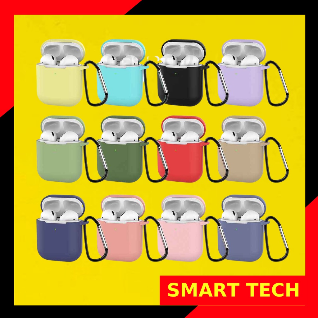 Case chống sốc bảo vệ cho tai nghe bluetooth Airpods, Airpods Pro, I11, I12, I16, I27, I27 Pro có móc khóa loại 1