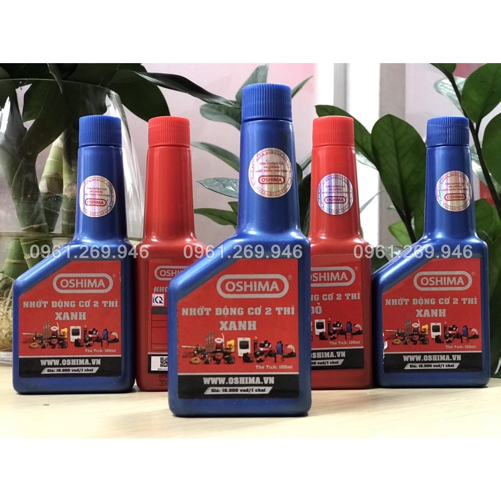 Nhớt 2 thì Oshima cho máy cắt cỏ, máy cưa xích chai 100ml