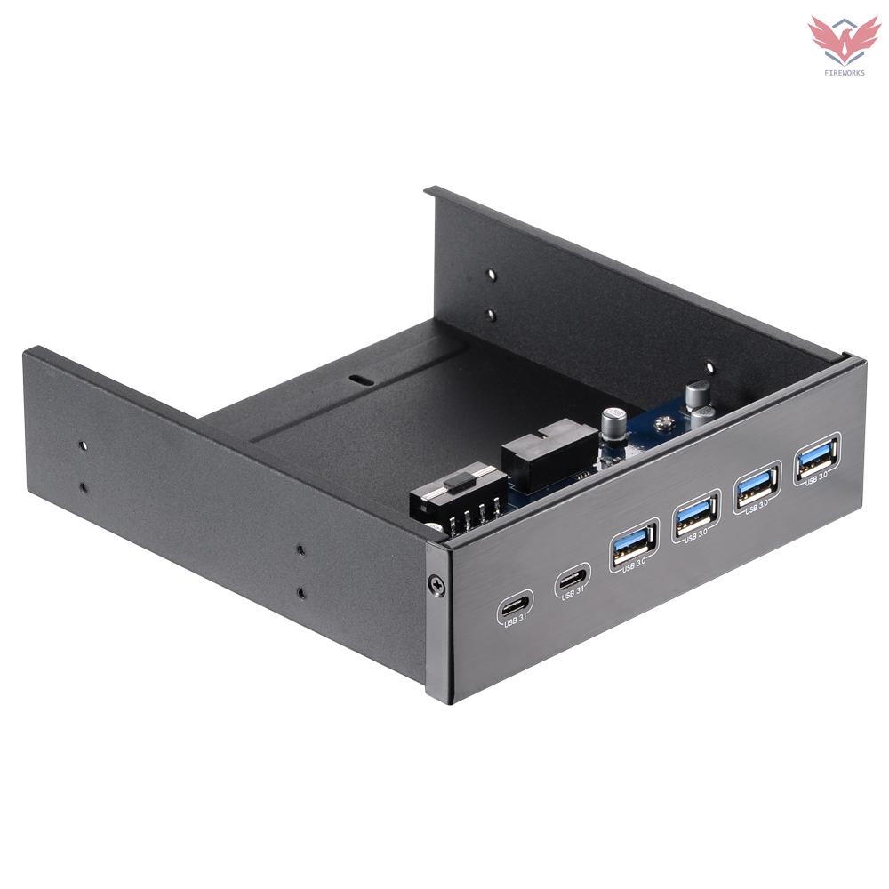 Bộ Chia 2 Cổng Usb 3.1 & 4 Cổng Usb 3.0 Tốc Độ Cao 5.25 "