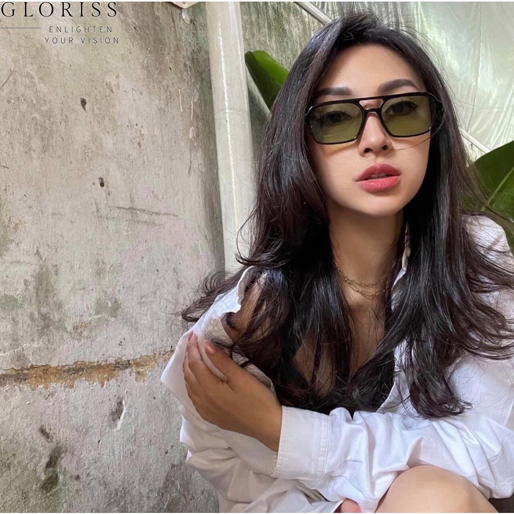 Mắt kính râm nam nữ thời trang - GLORISS Kings HÀNG ĐẸP chống nắng, chống tia UV, gọng Titanium ôm mặt