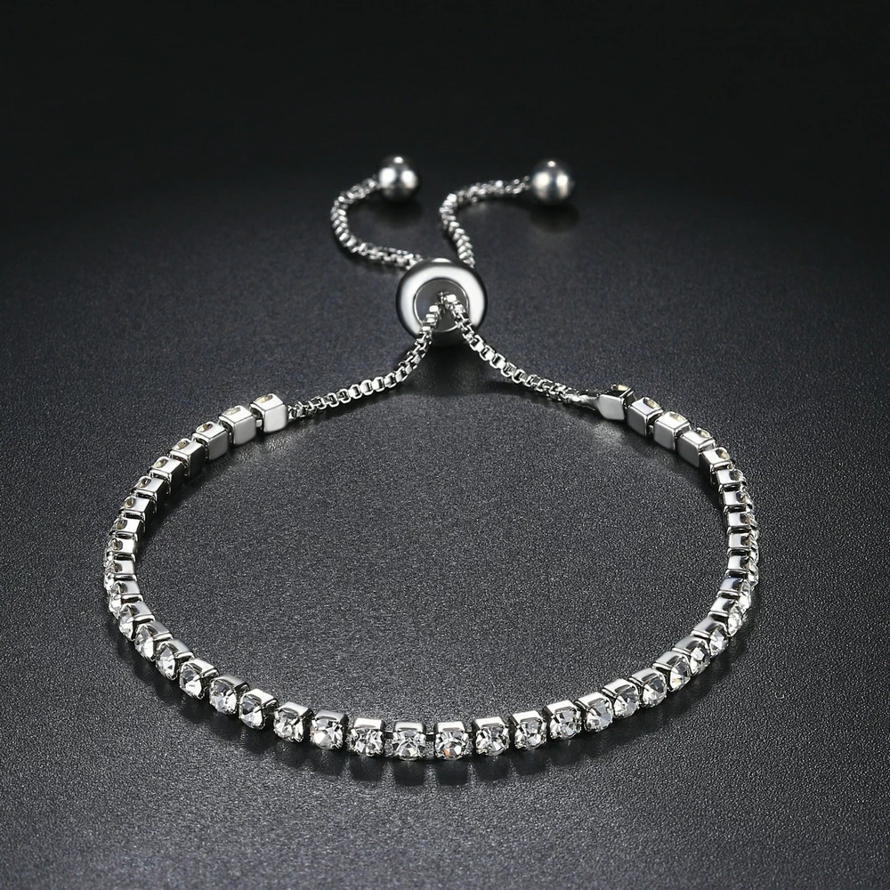 Vòng tay đính đá lấp lánh thiết kế thanh lịch dành cho nữ