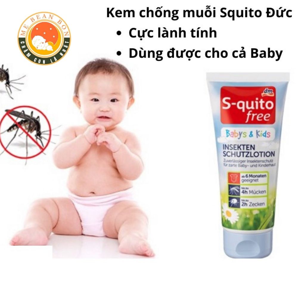Kem S-quito Free 100 ml của Đức Chống Muỗi Và Côn Trùng Cắn Cho Trẻ Sơ Sinh Và Trẻ Em