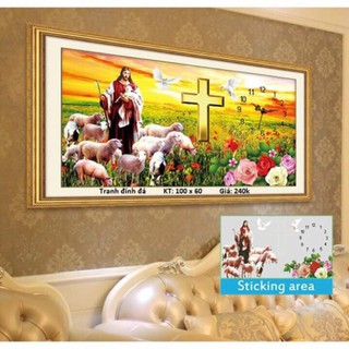Tranh đính đá Chúa Jesu y8035 (100x60) chưa đính