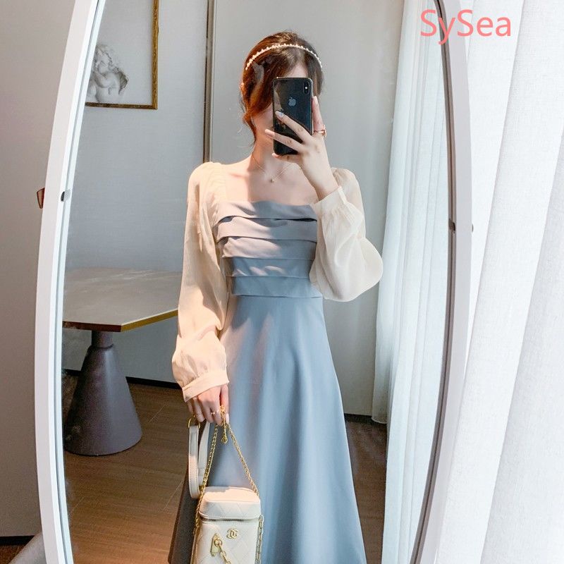 Đầm Tay Dài Thiết Kế Thanh Lịch Cho Nữ