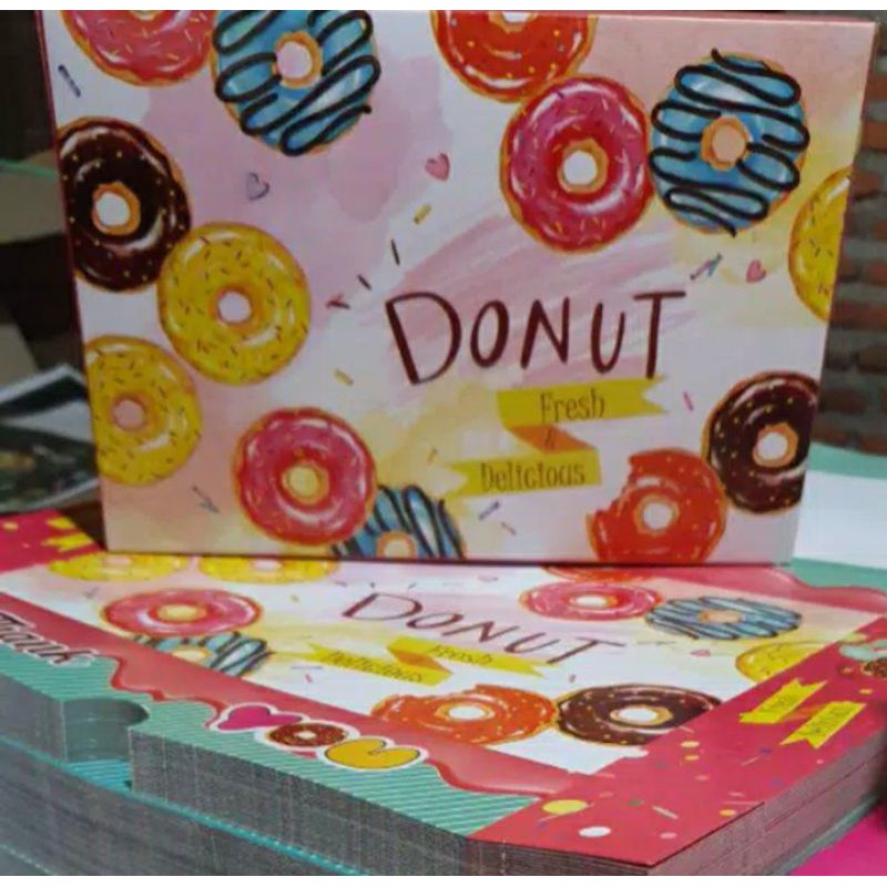 Hộp Đựng Bánh Donut / Duplex / Duplex / Donut / Bánh Donut / Hồng / Cam 27x18.5x5.5 cm