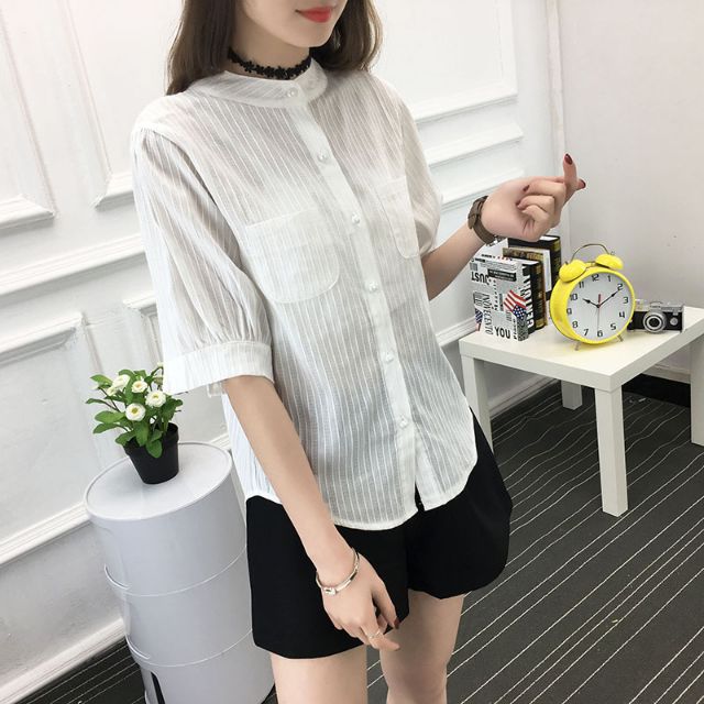 Áo sơ mi nữ cổ trụ?freeship🍑, nhập mã {CVD5K} giảm ngay 5k, áo đẹp giá yêu | BigBuy360 - bigbuy360.vn